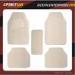 Universal White Front / Rear 5 piece Car Interior Accessories Black Carpet Floor Mats