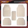 Universal White Front / Rear 5 piece Car Interior Accessories Black Carpet Floor Mats