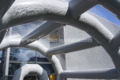 Airtight inflatable clear tent