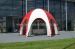 Inflatable tent for ad