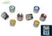 Chrome Plastic Car Tire Valve Caps with OEM Logo 4 PCS / Set