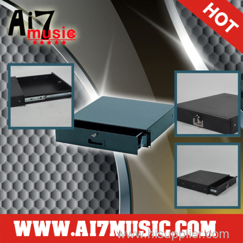 AI7MUSIC 2U 19  draw shelf with lock & 2U High quality 19  rack tray &19  rack-mountable tray & 2U Rack Shelf