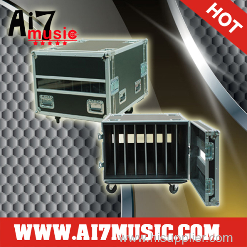 AI7MUSIC 9.6mm laminated plywood DJ Mixer Case & Aluminum Single Rack Transport/U case/Flight Case