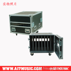 AI7MUSIC 9.6mm laminated plywood DJ Mixer Case & Aluminum Single Rack Transport/U case/Flight Case