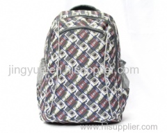 Printed shoulders knapsack students bag