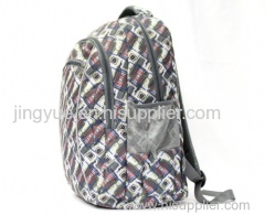 Printed shoulders knapsack students bag