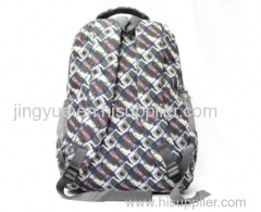 Printed shoulders knapsack students bag