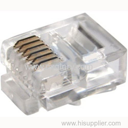 Quality Assurance UTP Modular Male Plug Connector/Crystal Head for 6p6c