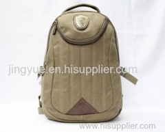 PVC leather canvas outdoor camping backpack