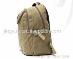 PVC leather canvas outdoor camping backpack