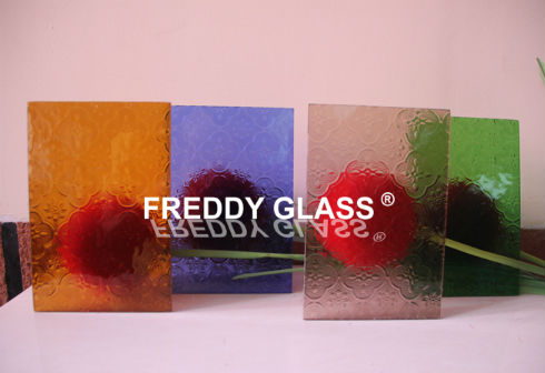 clear Pattern glass and colored glass