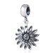 925 Sterling Silver European Sterling Silver Dangle Sunflower Charm Wholesale