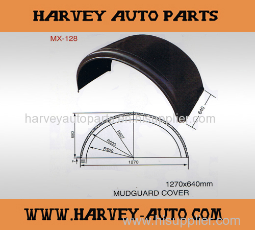 Mudguard Fender Mudapron for trucks and trailers 1270*640*680mm