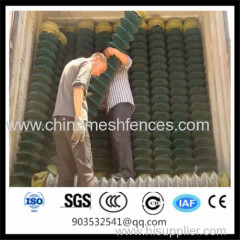 6ft*18m*2.2mm grass green chain link wire mesh