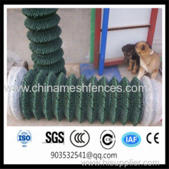 65x65 mm plastic pvc coated chain link wire mesh fence