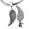 European Sterling Silver Dangle Wing Charm