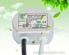 Constant Voltage LED driver 12/24V 10-15W waterproof IP67 CE RoHS