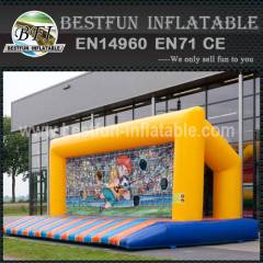 Commercial inflatable soccer goal