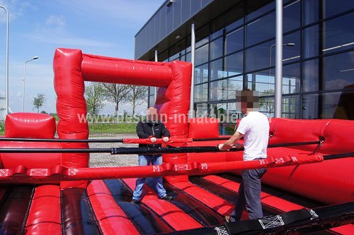 Structure inflatable human foosball red n black