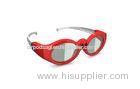 Red DLP Link 3D Glasses Compatiblity Eco-Friendly , Active Shutter 3D Glasses