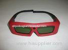 Battery Powered Dlp Xpand 3D Shutter Glasses LCD Lenses Red Frame