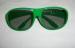 Green Linear Polarized 3D Glasses Plastic Eyewear For Movie