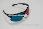 Anaglyph Plastic Red Cyan 3D Glasses , Reusable Polarized Glasses