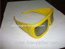 0.26mm Lenses Plastic Circular Polarized 3d Glasses With Yellow Frame
