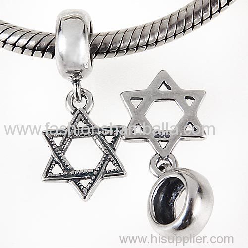 2014 Fashionable European Sterling Silver Dangle Star Charm Wholesale