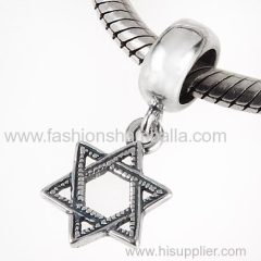 European Sterling Silver Dangle Star Charm