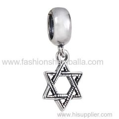 European Sterling Silver Dangle Star Charm