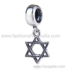European Sterling Silver Dangle Star Charm
