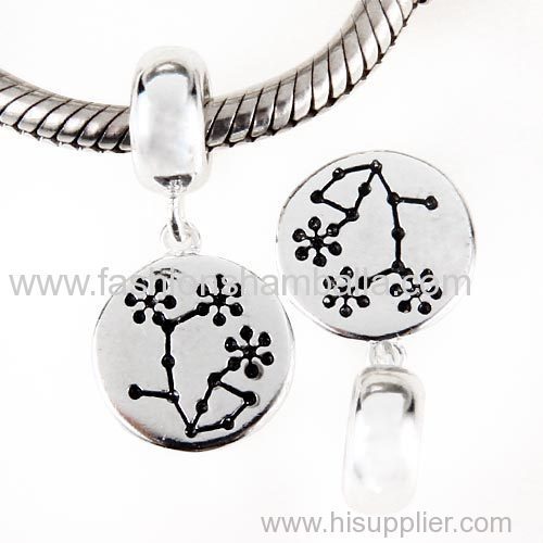 Hot Selling European Sterling Silver Dangle Plum Blossom Charm