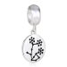 Hot Selling European Sterling Silver Dangle Plum Blossom Charm