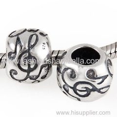 European Style Sterling Silver Music Note Beads