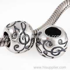 European Style Sterling Silver Music Note Beads