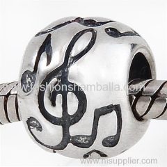 European Style Sterling Silver Music Note Beads