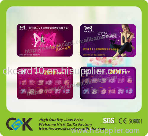 Hot sale High Quality Magnetic Card / Calendar Card of guangdong