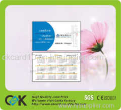 Hot sale Pvc Wallet Calendars Card of guangdong