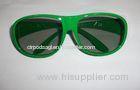 Green Plastic Circular Polarization 3D Glasses For Cinema Big Size