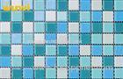 Square Glitter Hotels / Bars Crystal Glass Mosaic Tiles With Cleaning Easliy