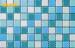 Square Glitter Hotels / Bars Crystal Glass Mosaic Tiles With Cleaning Easliy