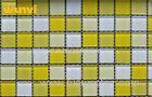 8mm Thickness Bathroom Crystal Glass Mosaic Tiles With Sea Shell Style