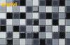 OEM Kitchen Crystal Glass Mosaic Tiles , Glass Mosaic Backsplash Tile