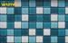 300 300mm Blue Crystal Backsplash Glass Mosaic Tile For Swimming Pools