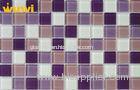 Acid - Resistant Iridescent Glass Mosaic Tile For Kitchen Backsplash , SGS