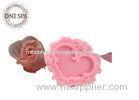 Rose Essential Oil Heart Shape Natural Glycerin Bath Soap with Natural Loofah