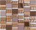 15 15 mm Chip Metallic Glass Kitchen Tiles For Backsplash Wall Mosaic