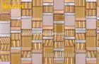 Gold Glass Mixed Metal Kitchen Stainless Steel Tiles For Luxury Decoration