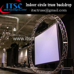 Indoor circular truss backdrop for Projector screen